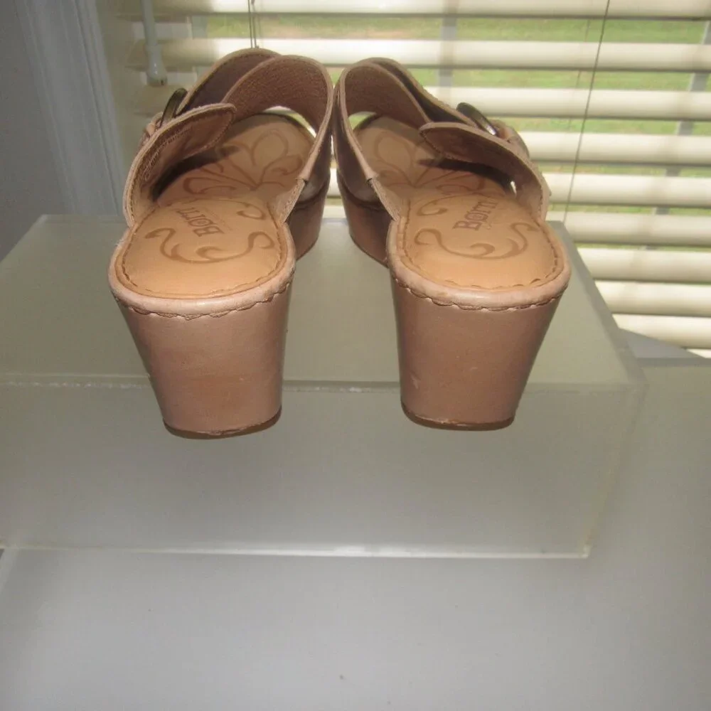 BORN Mai Wedge Sandals | Natural Leather Boho Comfort | Size 8M